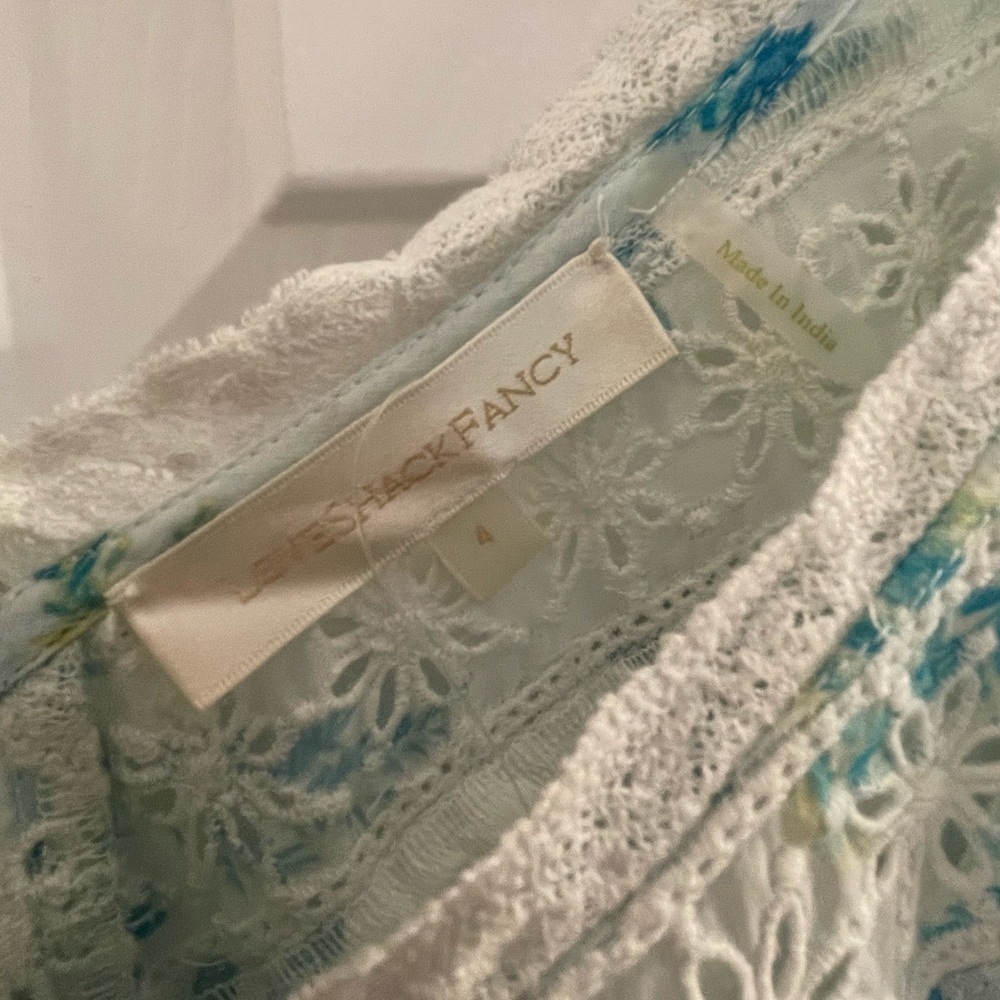 Rare LoveShackFancy Love Shack Fancy Cotton Floral Dress Galil Broderie Anglaise - Picture 10 of 15